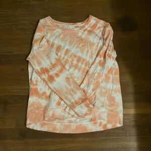 Jane and Delancey Relaxed Orange and Pink Long Sleeve Sweatshirt